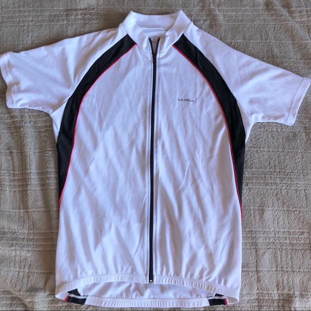 Men Ultra Performance White Cycling Jersey